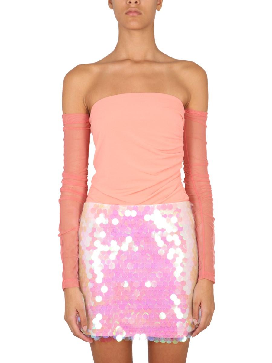 HELMUT LANG TOP CON DRAPPEGGIO