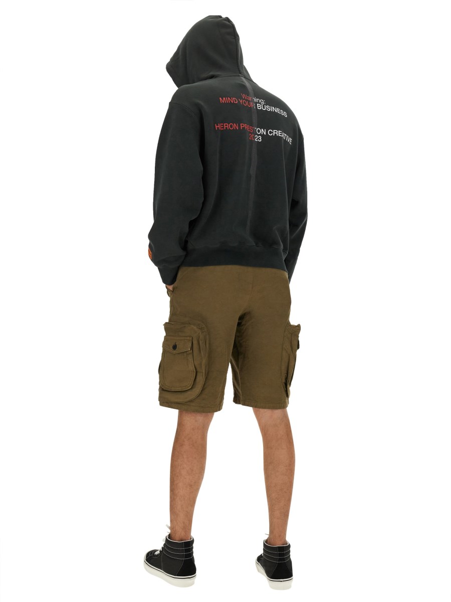 HERON PRESTON FELPA CON STAMPA LOGO