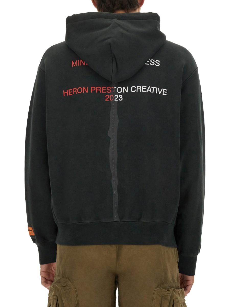HERON PRESTON FELPA CON STAMPA LOGO