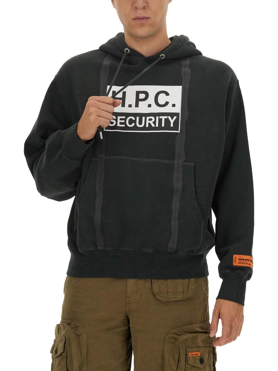 HERON PRESTON FELPA CON STAMPA LOGO