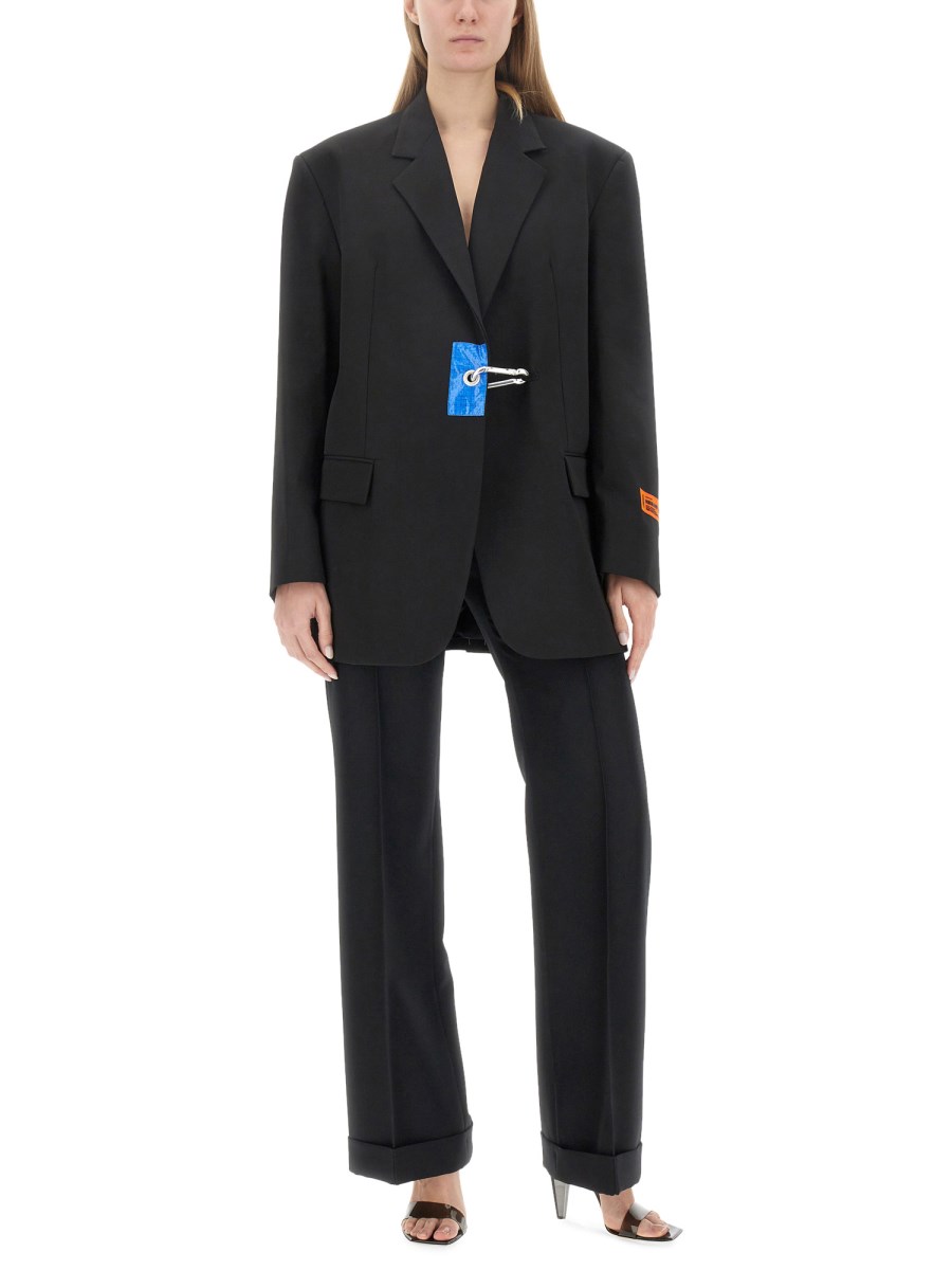 HERON PRESTON GIACCA IN GABARDINE CON MOSCHETTONE