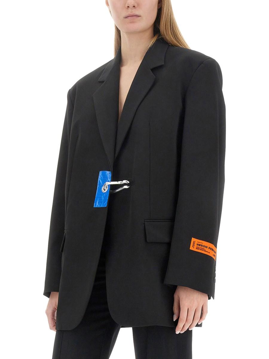 HERON PRESTON GIACCA IN GABARDINE CON MOSCHETTONE