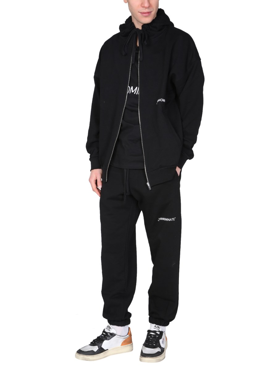 HINNOMINATE FELPA IN COTONE CON ZIP E LOGO
