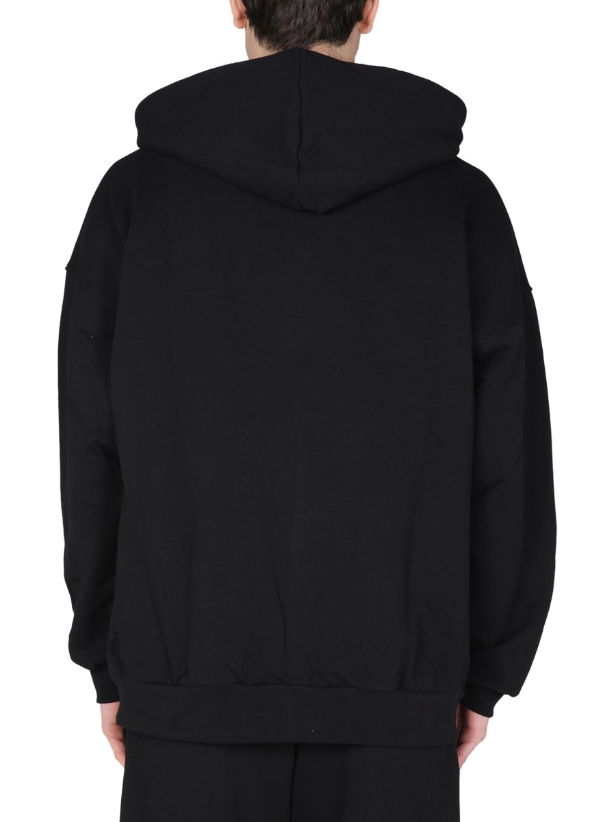 HINNOMINATE FELPA IN COTONE CON ZIP E LOGO