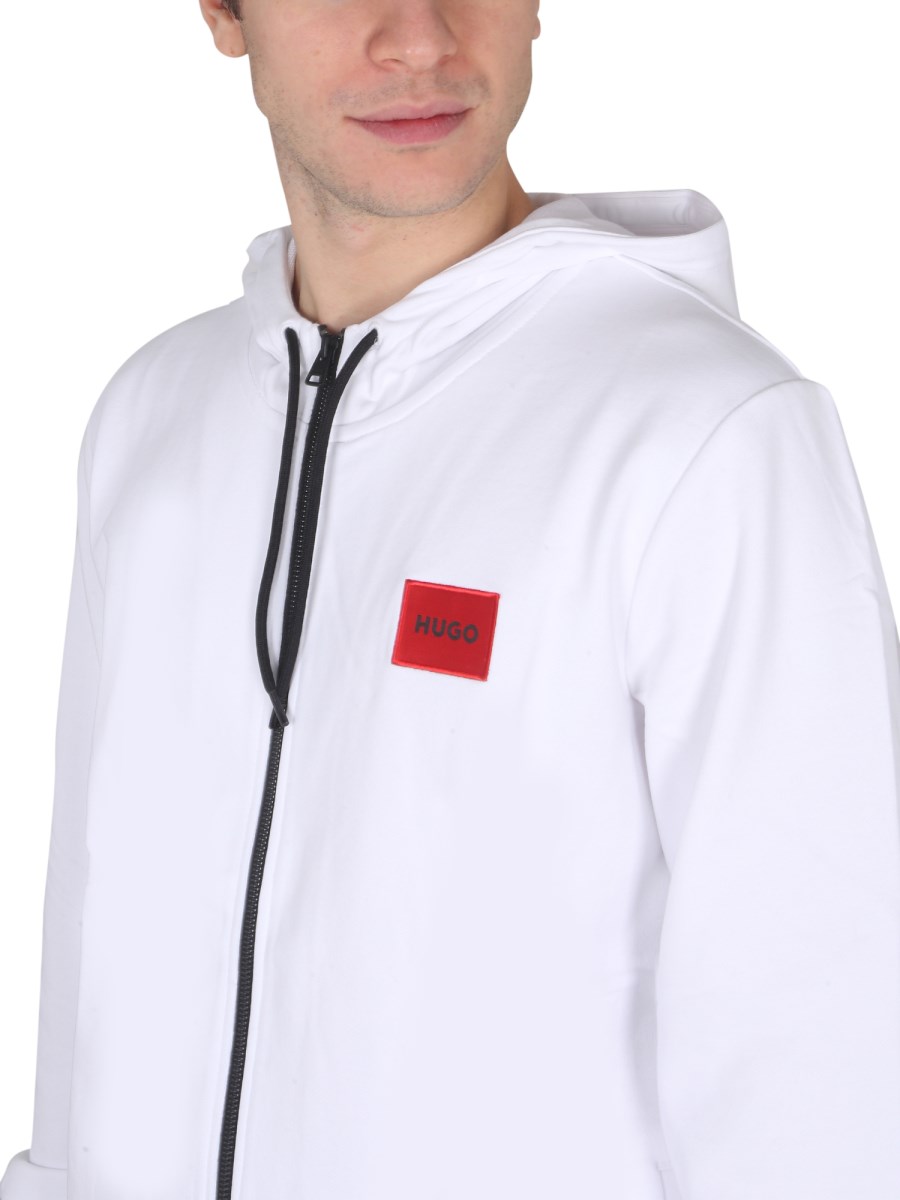 HUGO FELPA DAPLE IN COTONE CON RICAMO LOGO
