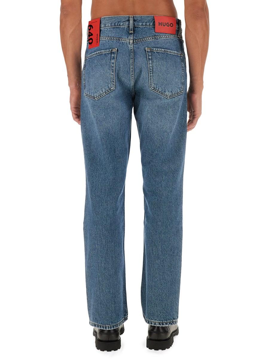 HUGO JEANS REGULAR FIT IN DENIM DI COTONE