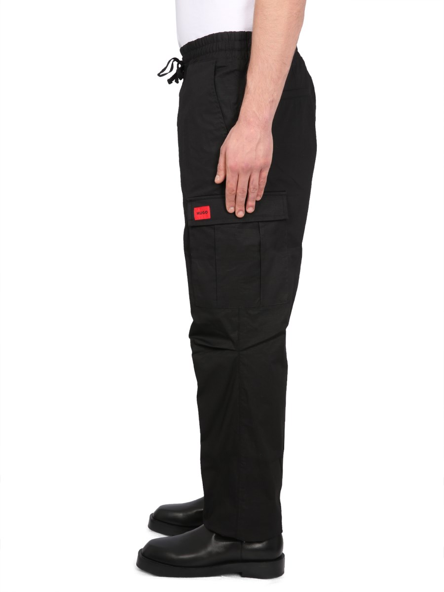 HUGO PANTALONE CARGO IN COTONE