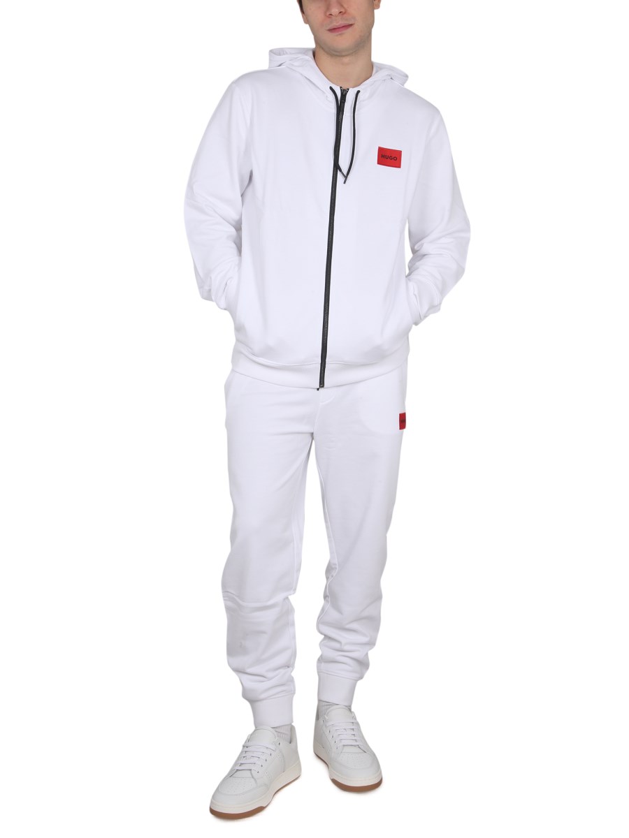 HUGO PANTALONE JOGGER IN COTONE CON RICAMO LOGO