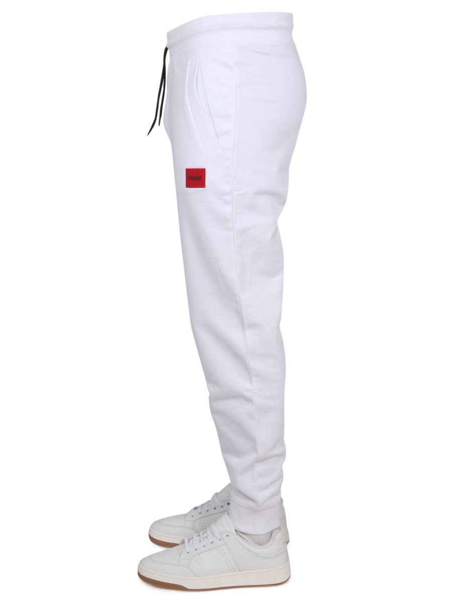 HUGO PANTALONE JOGGER IN COTONE CON RICAMO LOGO