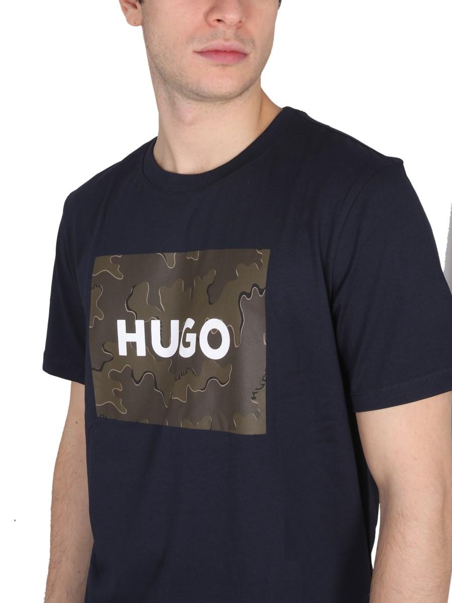 HUGO T-SHIRT IN COTONE CON STAMPA LOGO