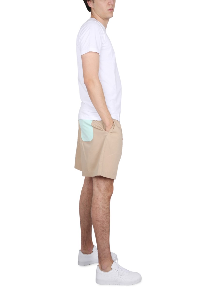 IH NOM UH NIT BERMUDA IN COTONE CON STAMPA LOGO