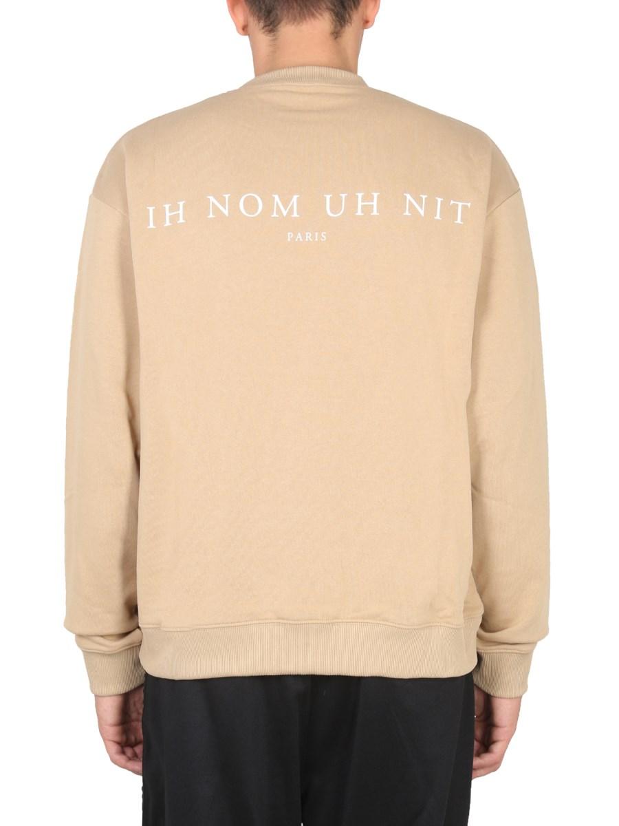 IH NOM UH NIT FELPA CON STAMPA LOGO