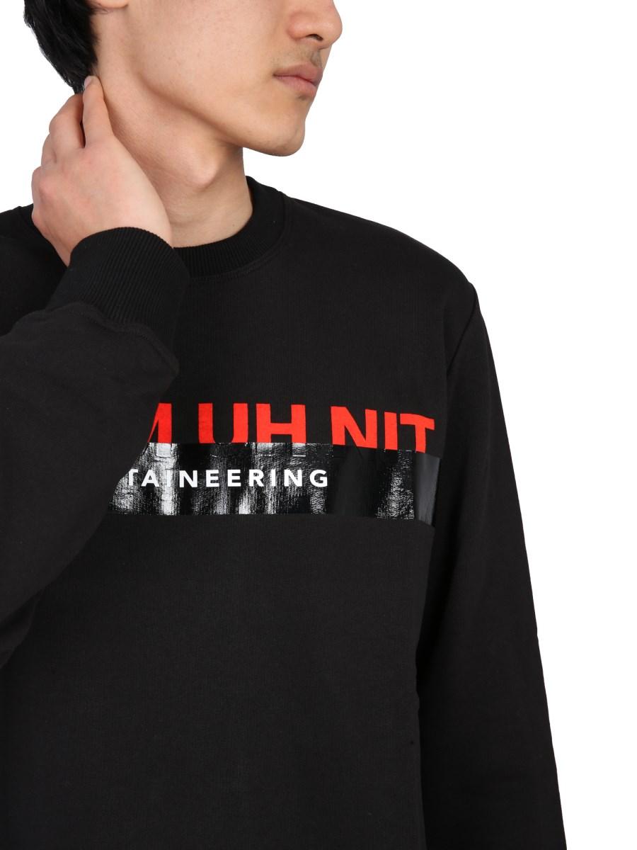 IH NOM UH NIT FELPA GIROCOLLO IN COTONE CON LOGO