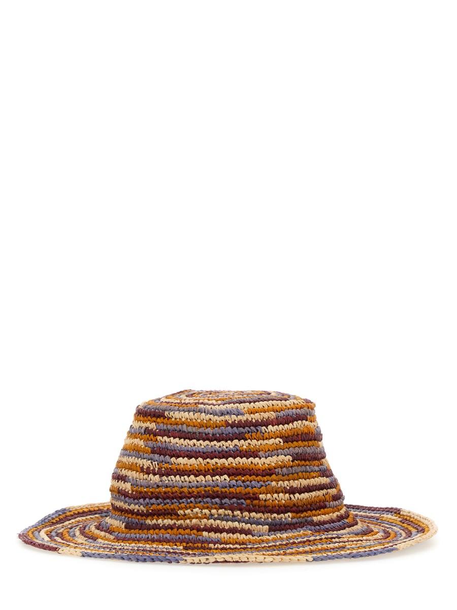 ISABEL MARANT CAPPELLO TULUM IN RAFIA A RIGHE