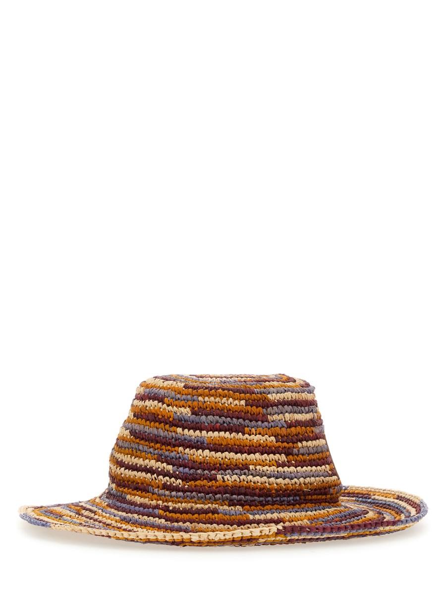 ISABEL MARANT CAPPELLO TULUM IN RAFIA A RIGHE