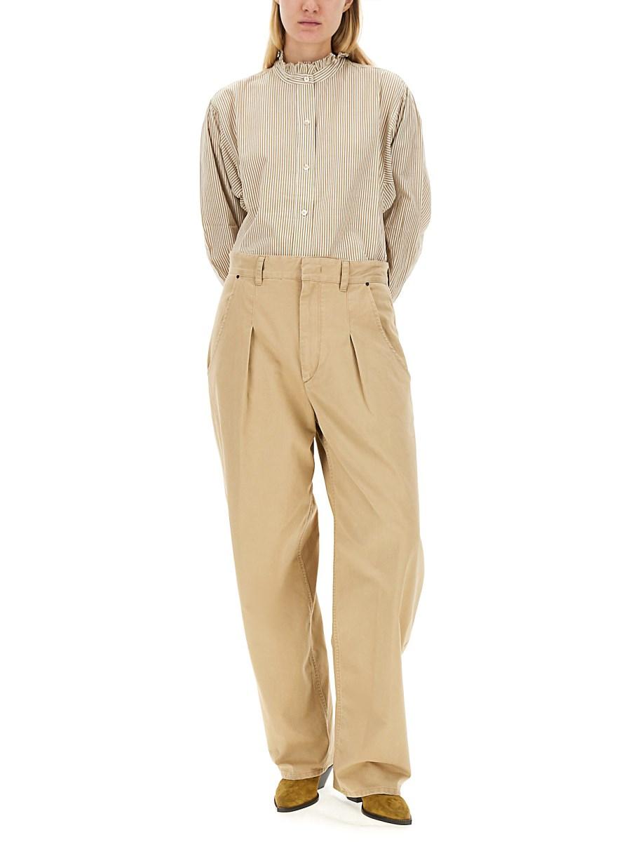 ISABEL MARANT PANTALONE "LENADI" IN COTONE