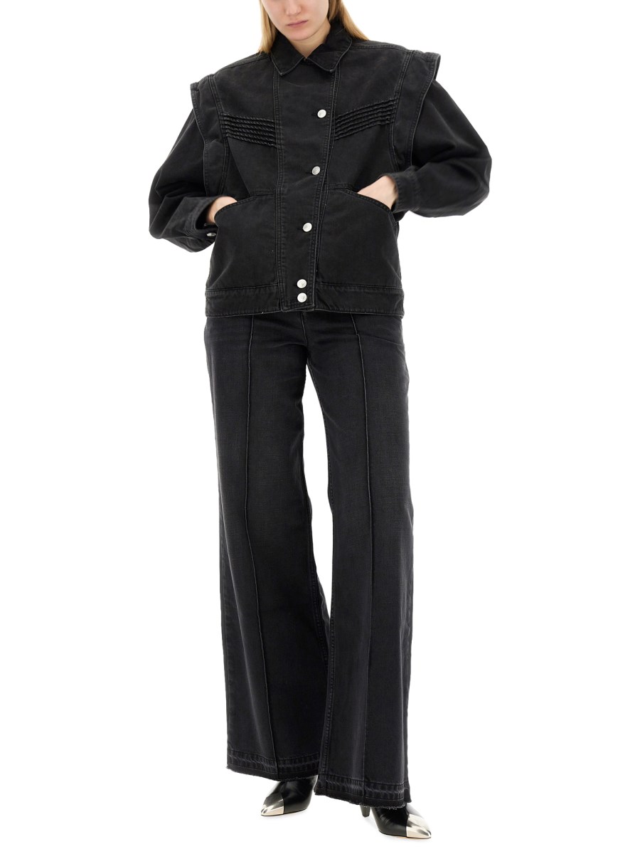 ISABEL MARANT PANTALONE NOLDY IN DENIM DI COTONE