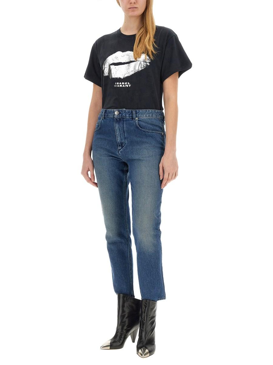 ISABEL MARANT T-SHIRT "YATES" CON STAMPA