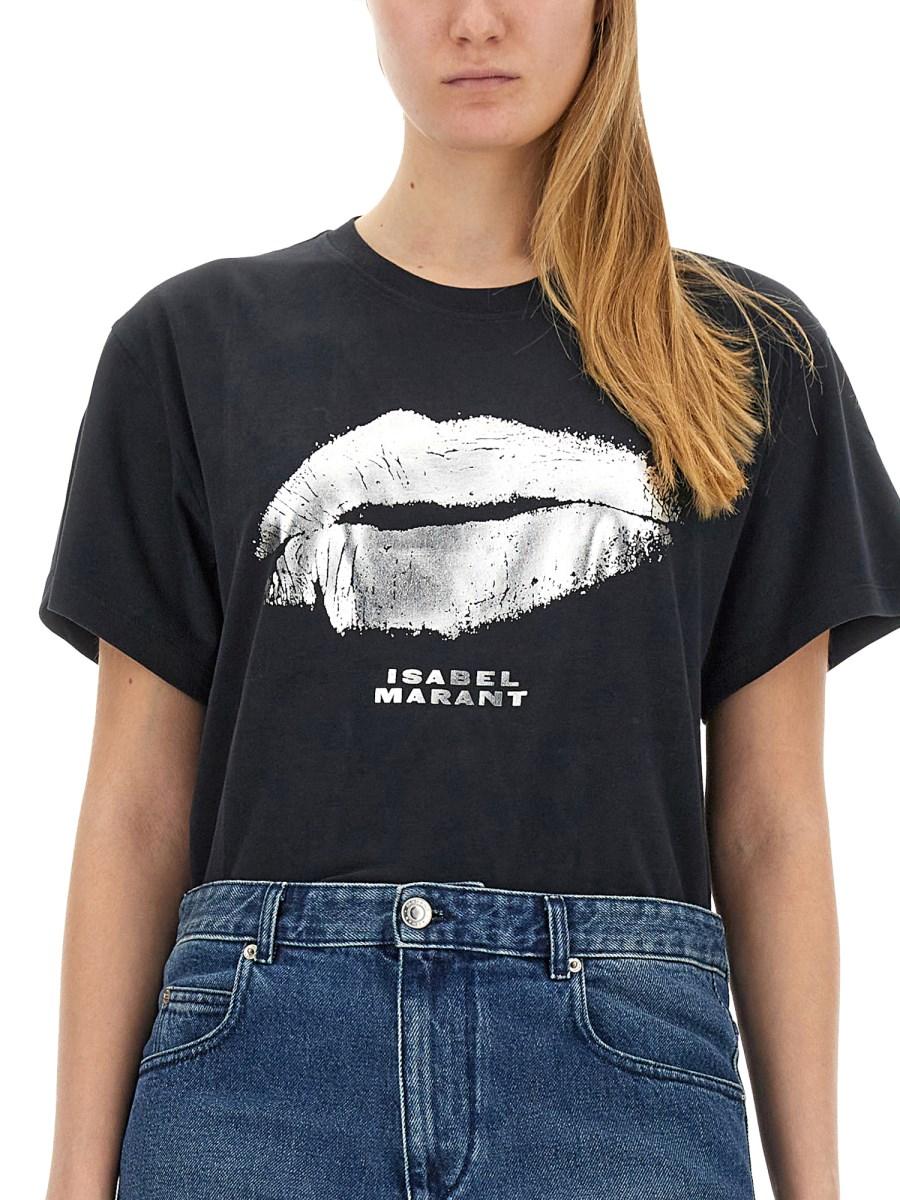 ISABEL MARANT T-SHIRT "YATES" CON STAMPA