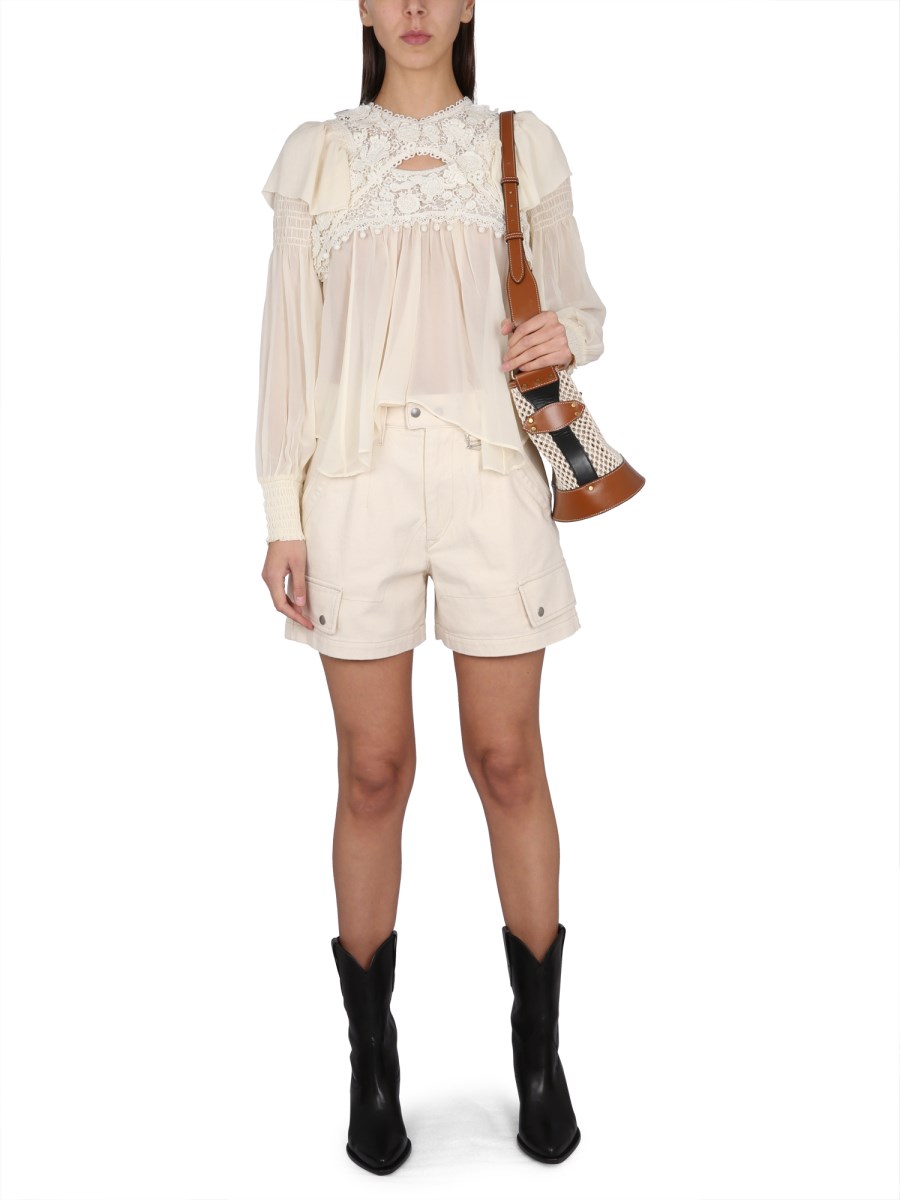 ISABEL MARANT TOP ROKIA IN SETA