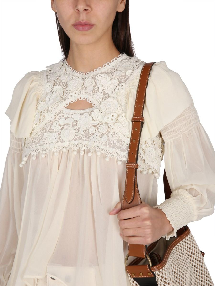 ISABEL MARANT TOP ROKIA IN SETA