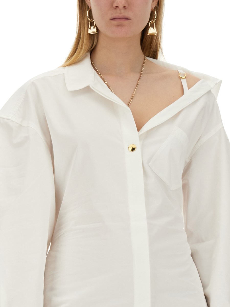 JACQUEMUS ABITO MINI IN POPELINE DI COTONE