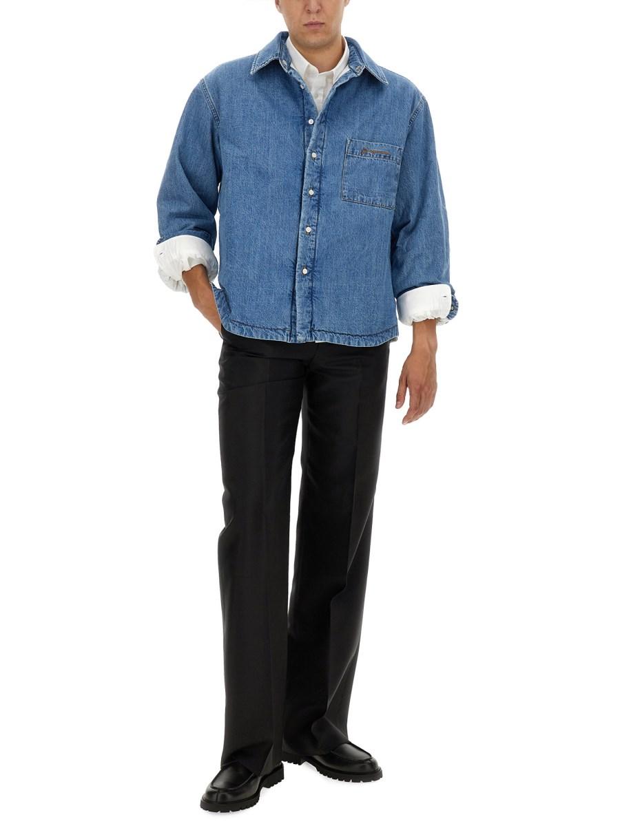 JACQUEMUS CAMICIA BOULANGER IN DENIM DI COTONE