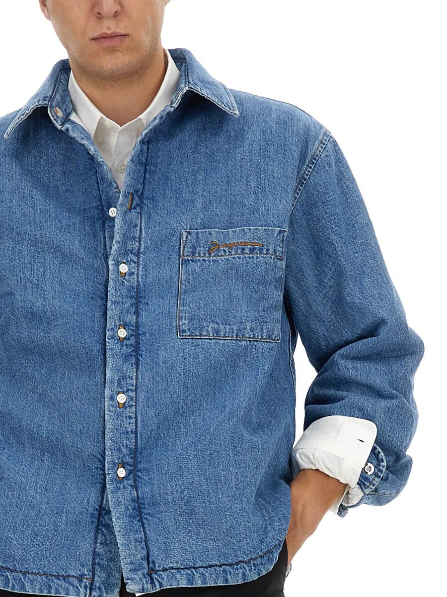 JACQUEMUS CAMICIA BOULANGER IN DENIM DI COTONE