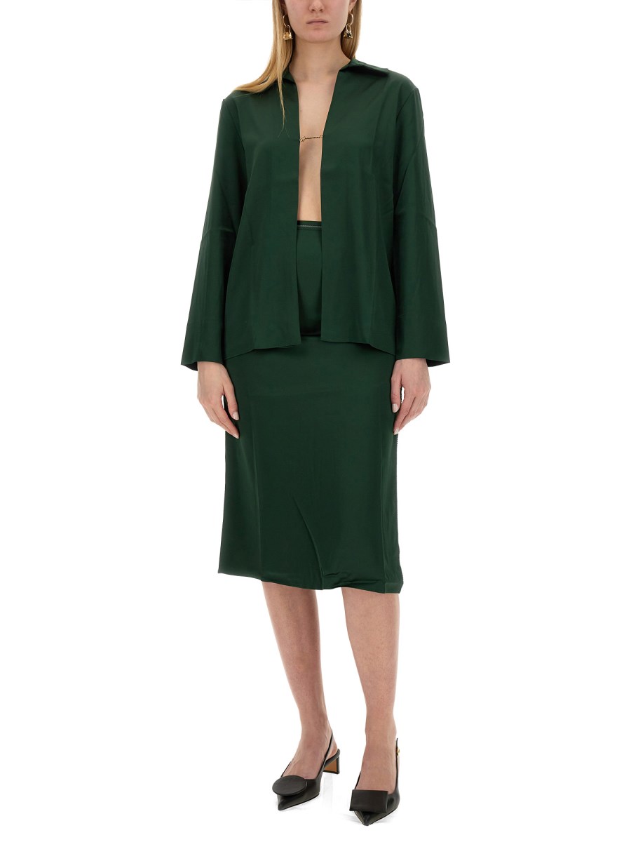 JACQUEMUS CAMICIA LA CHEMISE NOTTE IN RASO