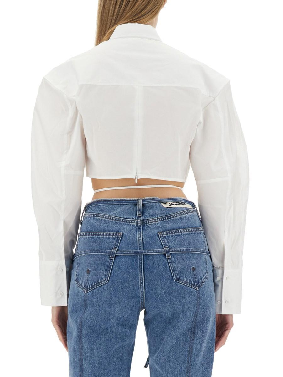JACQUEMUS CAMICIA PLIDAO IN COTONE