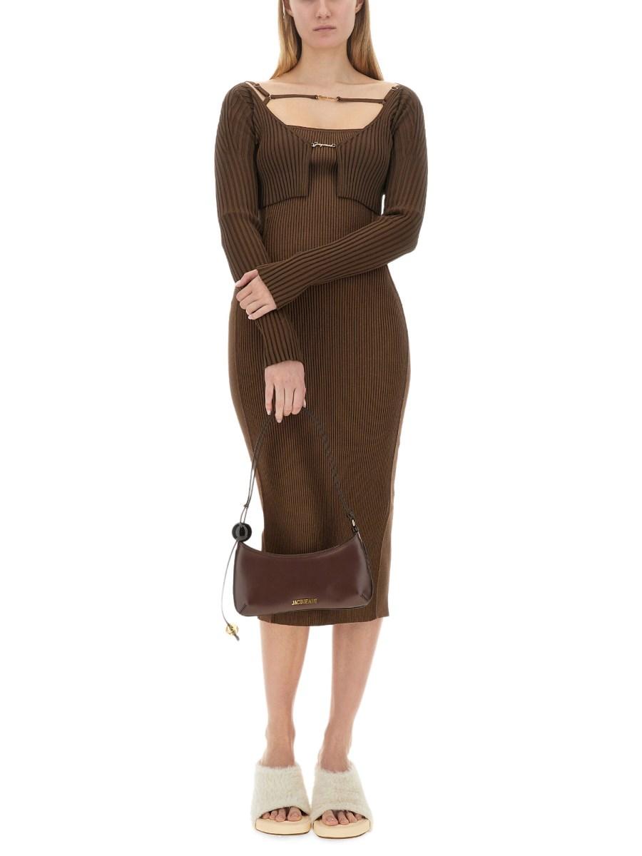 JACQUEMUS CARDIGAN CON MICRO LOGO IN VISCOSA
