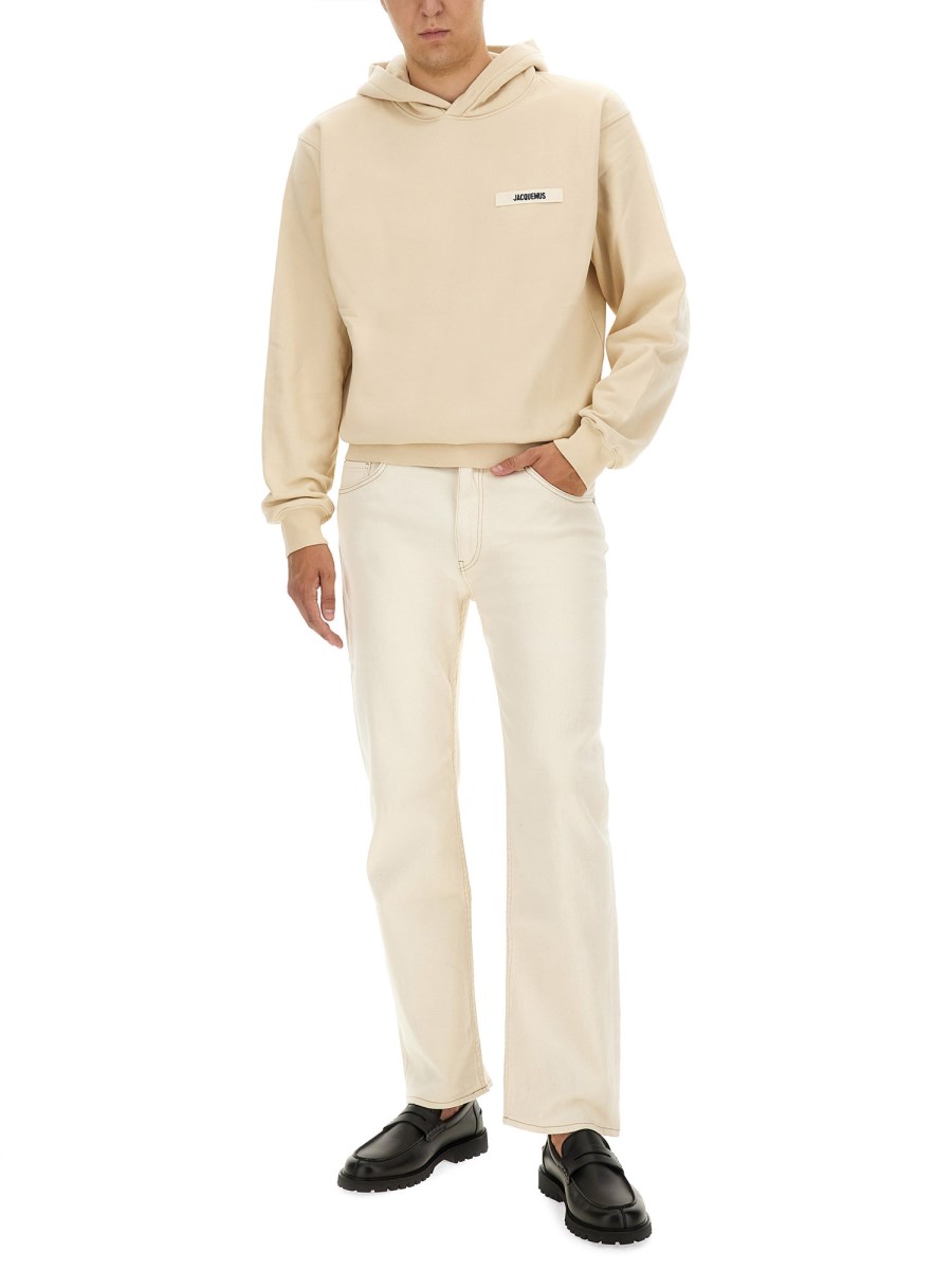 JACQUEMUS FELPA GROS GRAIN IN COTONE