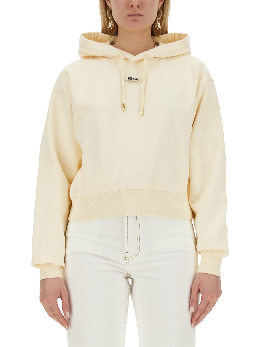 JACQUEMUS FELPA IN COTONE CON LOGO