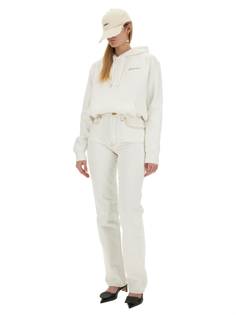 JACQUEMUS FELPA IN COTONE CON LOGO