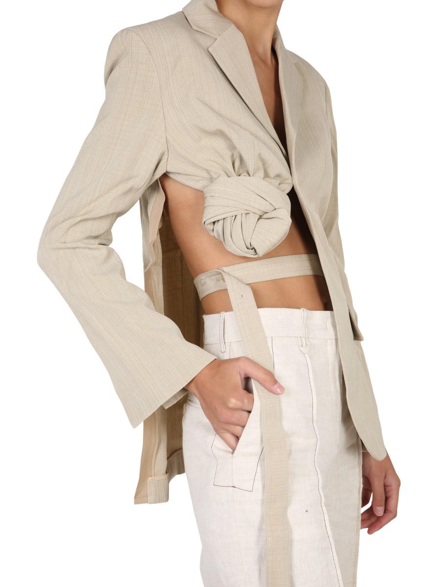 JACQUEMUS GIACCA BACCALA IN MISTO SETA