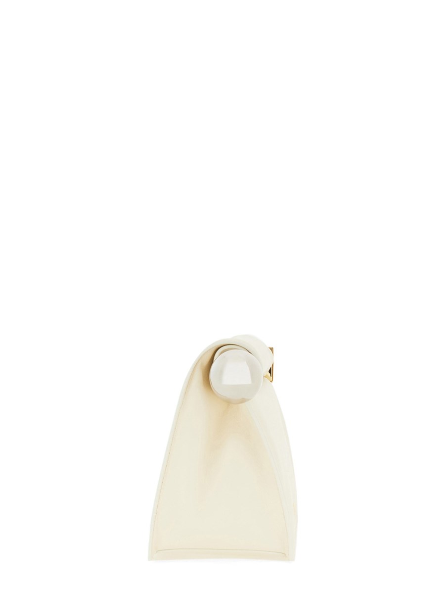 JACQUEMUS POCHETTE "ROND CARRÉ" IN PELLE