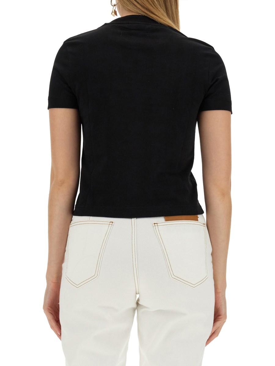 JACQUEMUS T-SHIRT IN JERSEY DI COTONE CON LOGO