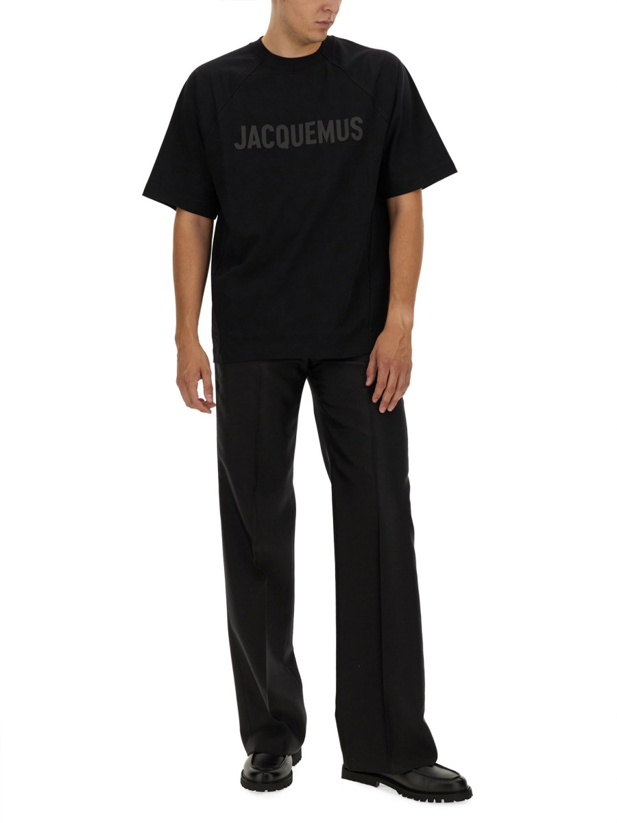 JACQUEMUS T-SHIRT TYPO IN JERSEY DI COTONE