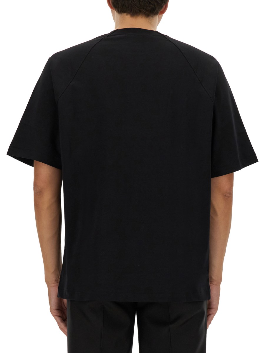 JACQUEMUS T-SHIRT TYPO IN JERSEY DI COTONE