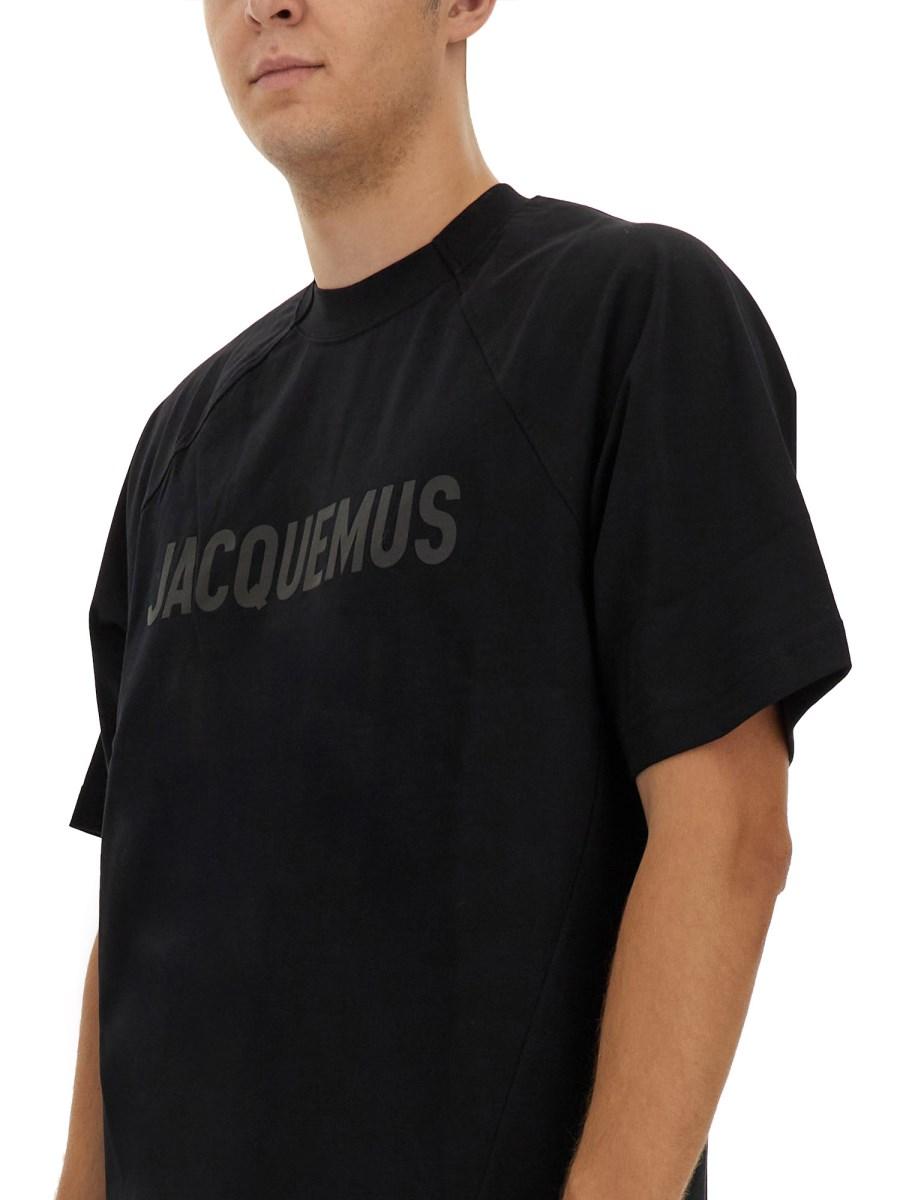 JACQUEMUS T-SHIRT TYPO IN JERSEY DI COTONE