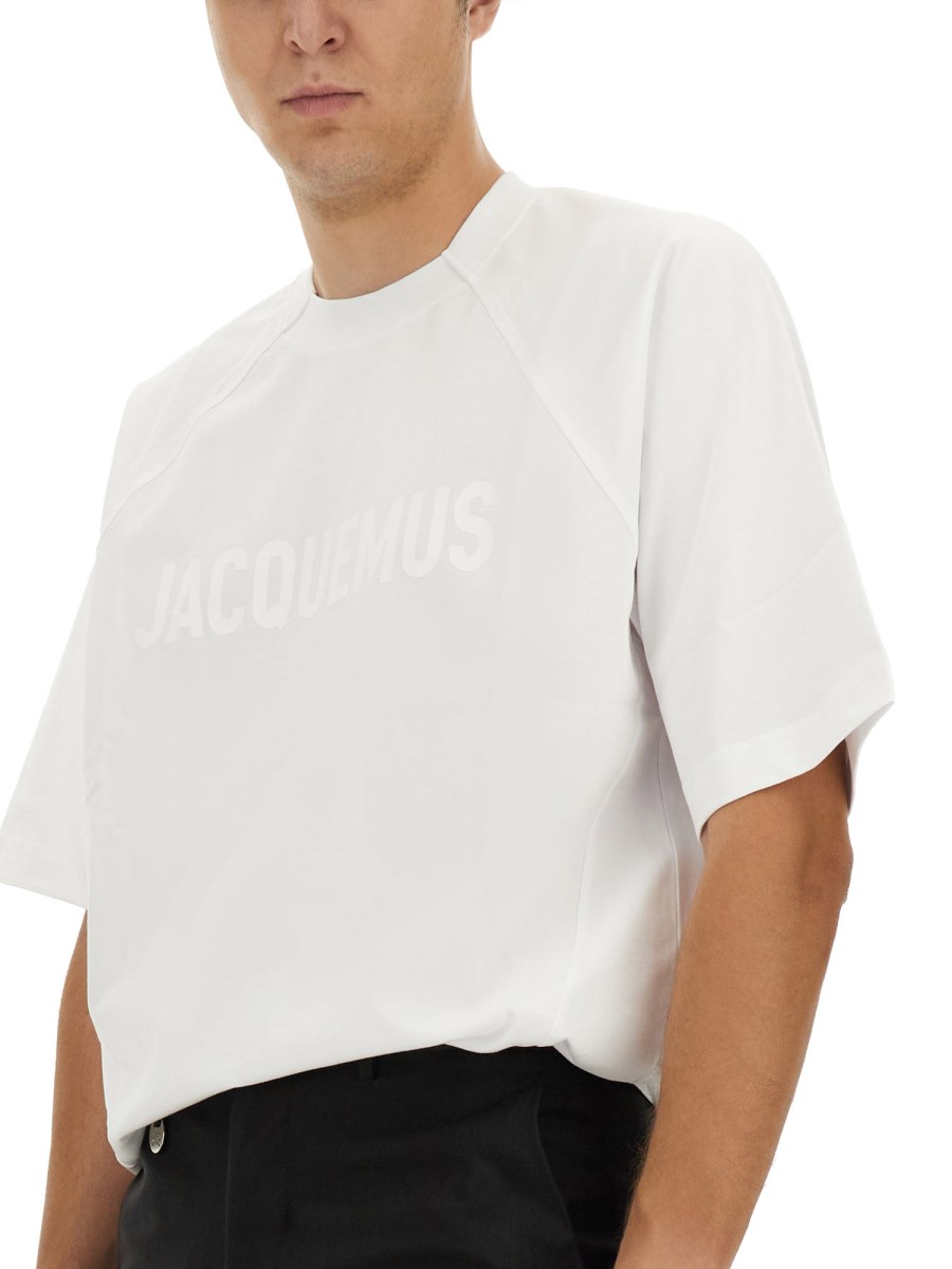 JACQUEMUS T-SHIRT TYPO IN JERSEY DI COTONE