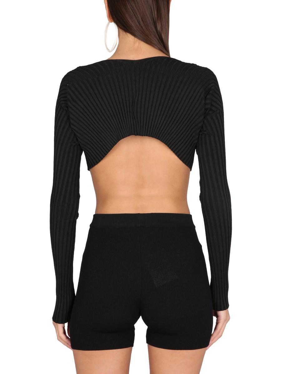 JACQUEMUS TOP LE MAILLE PRALÙ IN MAGLIA DI COTONE