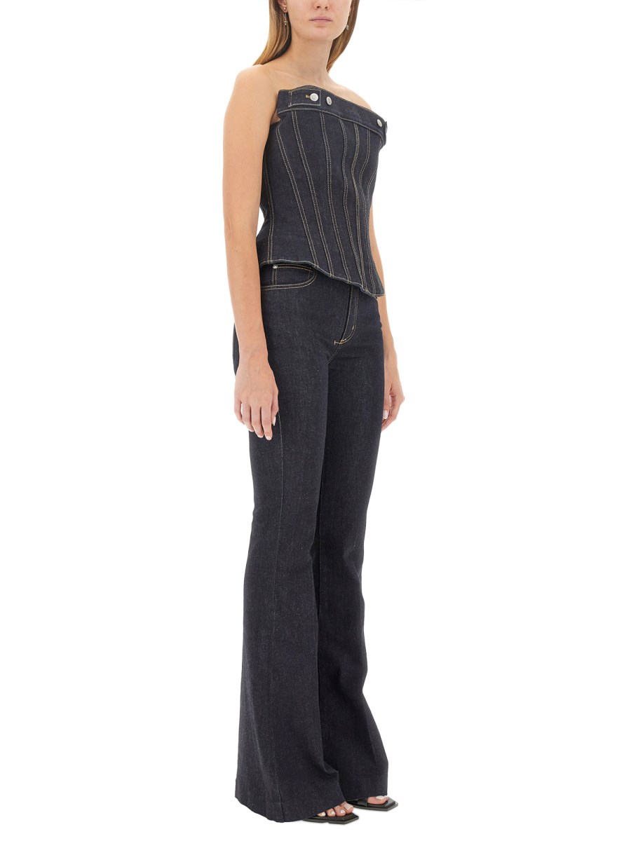 ALEXANDER McQUEEN JEANS BOOT CUT IN DENIM DI COTONE