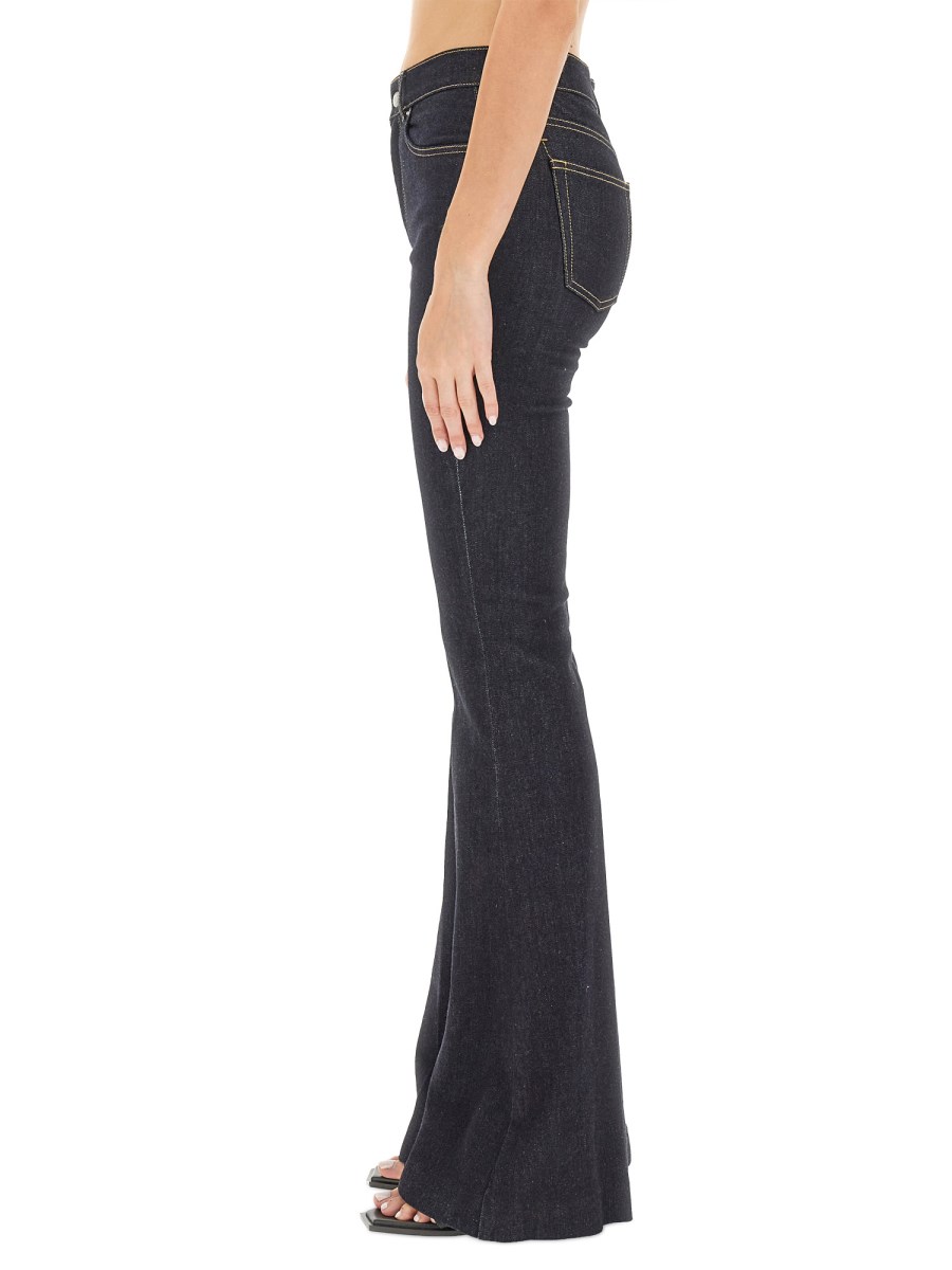 ALEXANDER McQUEEN JEANS BOOT CUT IN DENIM DI COTONE