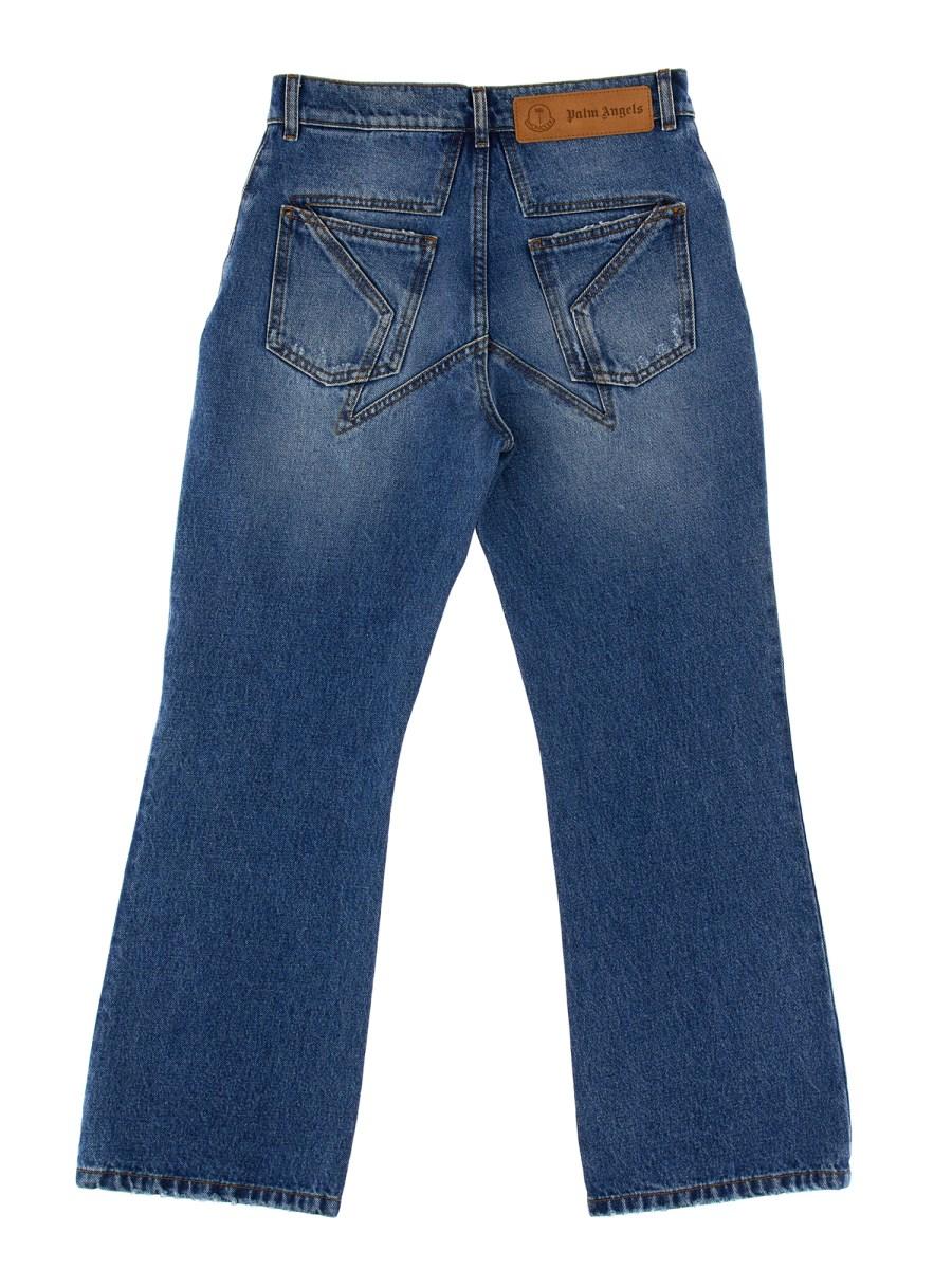 MONCLER GENIUS JEANS CON INTARSI A STELLA 8 MONCLER PALM ANGELS