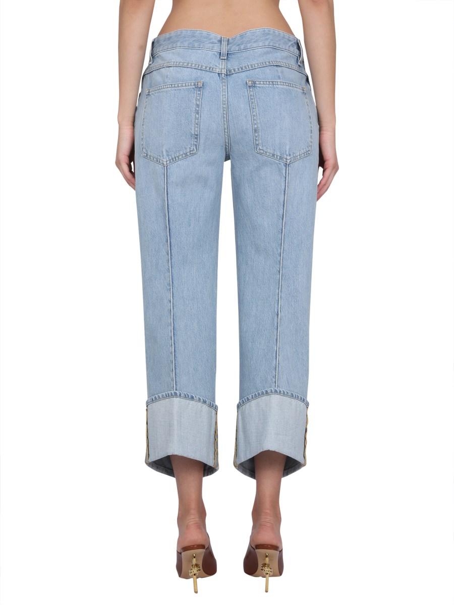 BOTTEGA VENETA JEANS DALLA LINEA CURVA IN DENIM DI COTONE