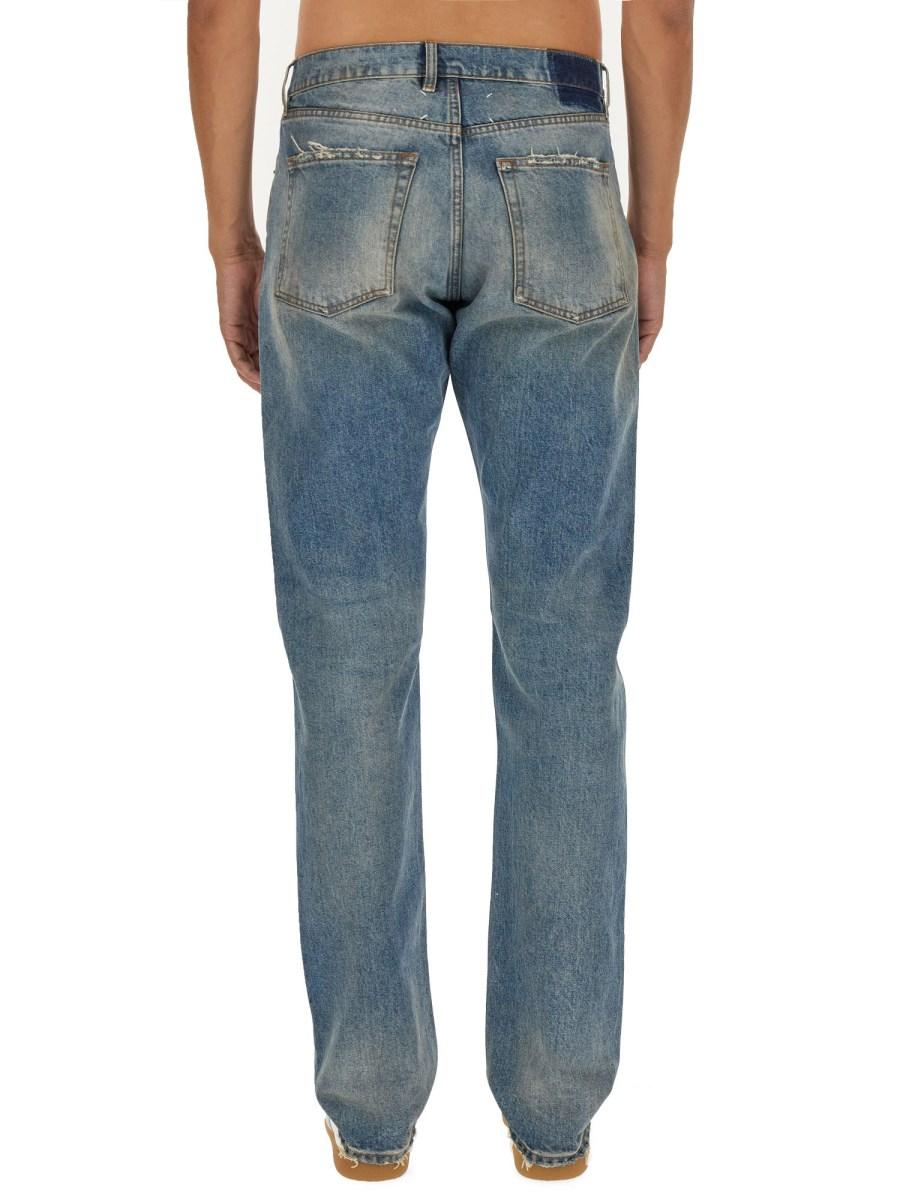 MAISON MARGIELA JEANS EFFETTO DISTRESSED IN DENIM DI COTONE