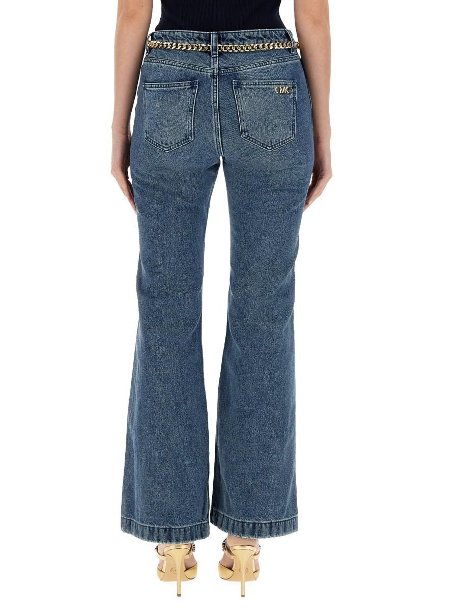 MICHAEL BY MICHAEL KORS JEANS FLARE FIT IN DENIM DI COTONE