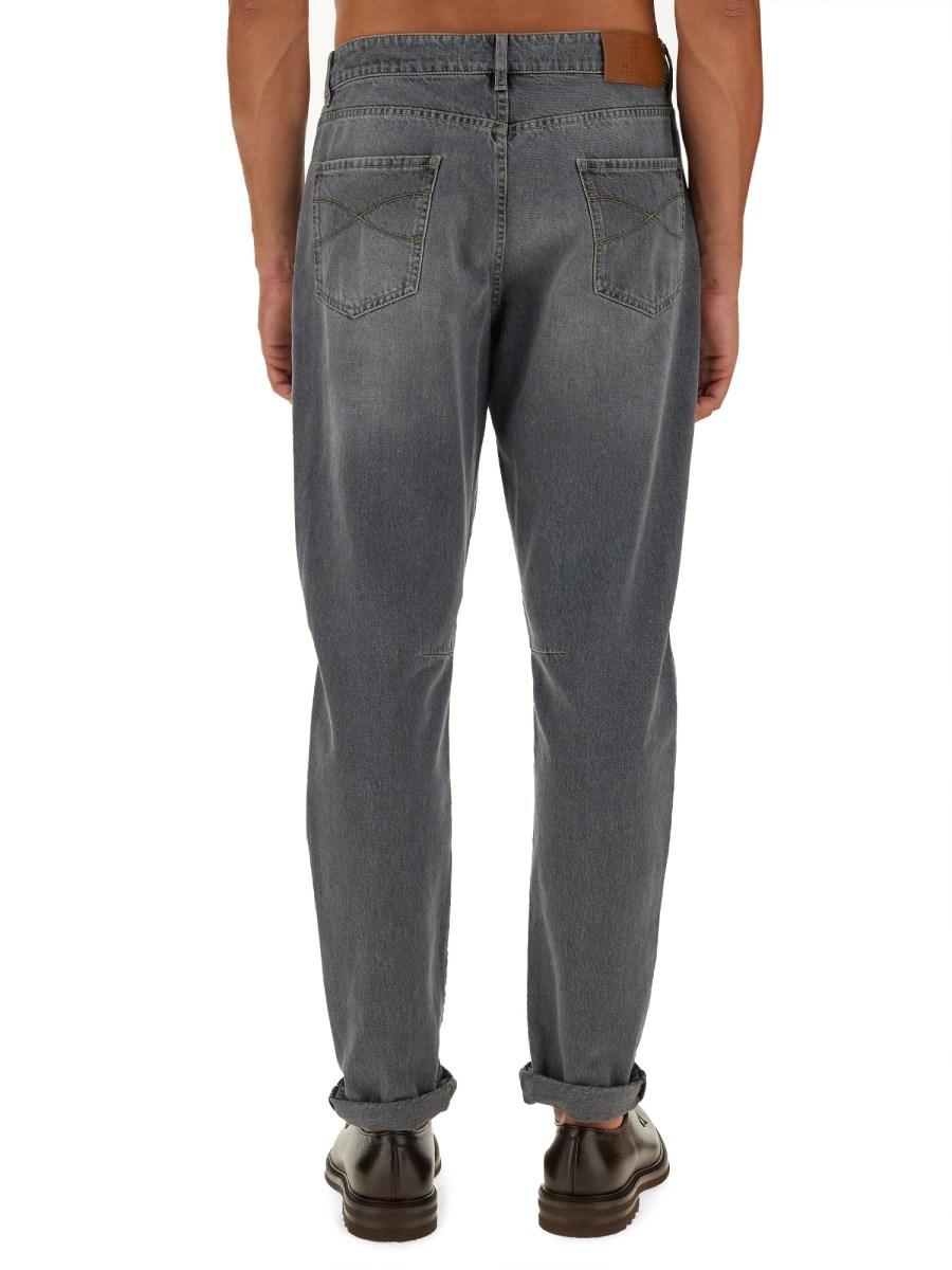BRUNELLO CUCINELLI JEANS ICONIC FIT IN DENIM DI COTONE