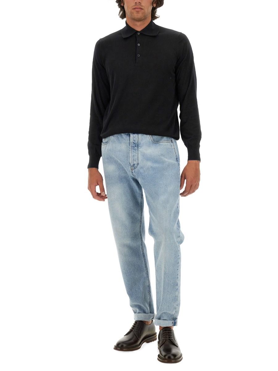 BRUNELLO CUCINELLI JEANS ICONIC FIT IN DENIM DI COTONE